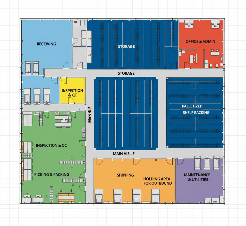 Зонирование склада: стратегическая карта для максимальной эффективности логистических процессов.